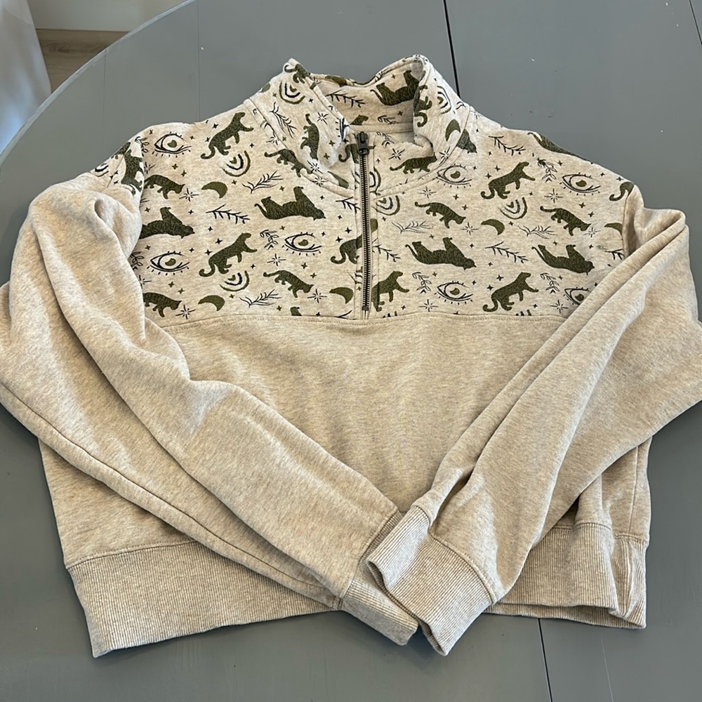 Jackson Rowe Annie Fleece 1/4 zip top - wild cat Size Large